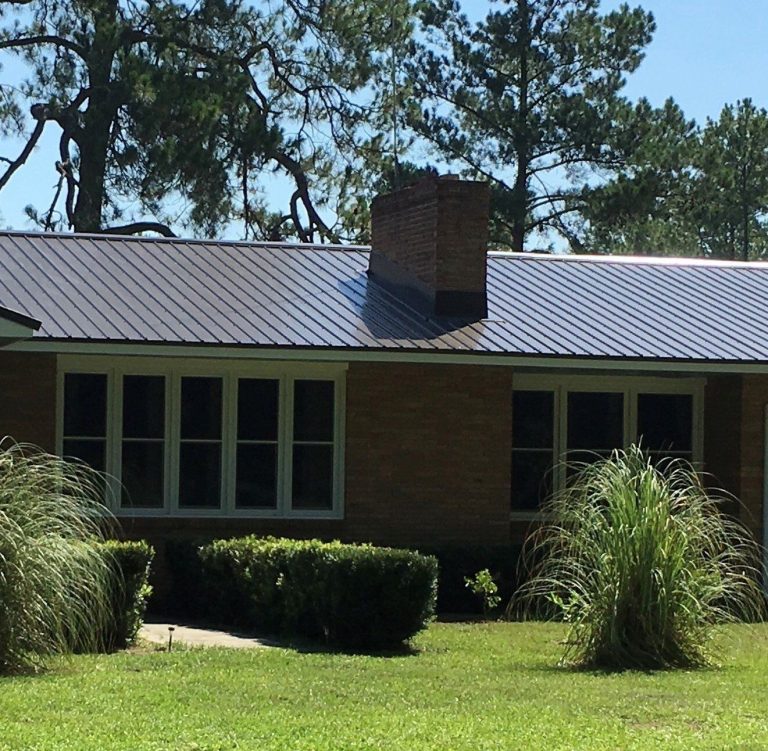 Insulated vinyl window frame close-up showing corner reinforcements on a Lyons Georgia installation.