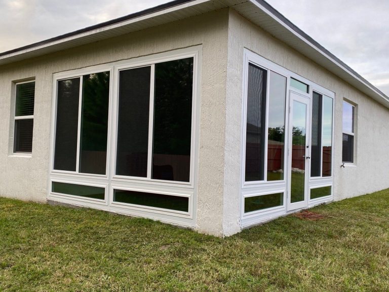 Sunrooms in St. Simons, GA by Eicher's Pro Vinyl 3 Interior view of a vinyl-framed sunroom installed near the St. Simons Lighthouse Museum.