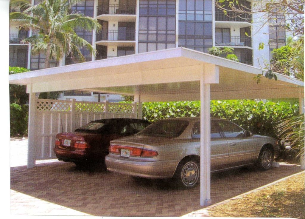 Attached patio cover installed on a Coffee County Douglas Georgia home during hot summer season.