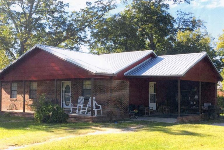 Galvalume metal roofing installed on an Appling County home enduring southeast Georgia's intense summer heat.