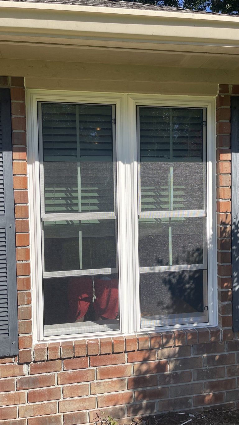 Vinyl replacement windows installed on a southeast Georgia home near Odum in Wayne County.