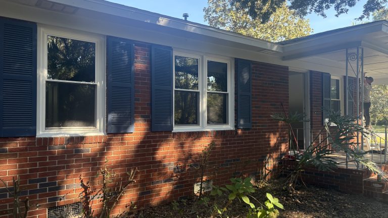 Douglas Georgia home with new vinyl siding and metal roof in zone 9a heat.
